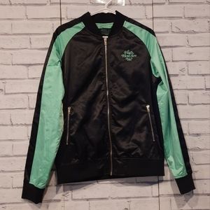 Jeffree Star Fashion Unisex Size M Bomber Jacket High How Are Ya? Green Black